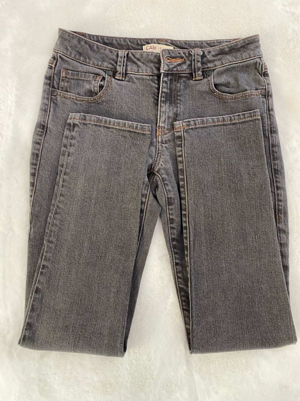 CAbi Mid-Rise Slim Jeans - Charcoal. Size 2 - Picture 9 of 11